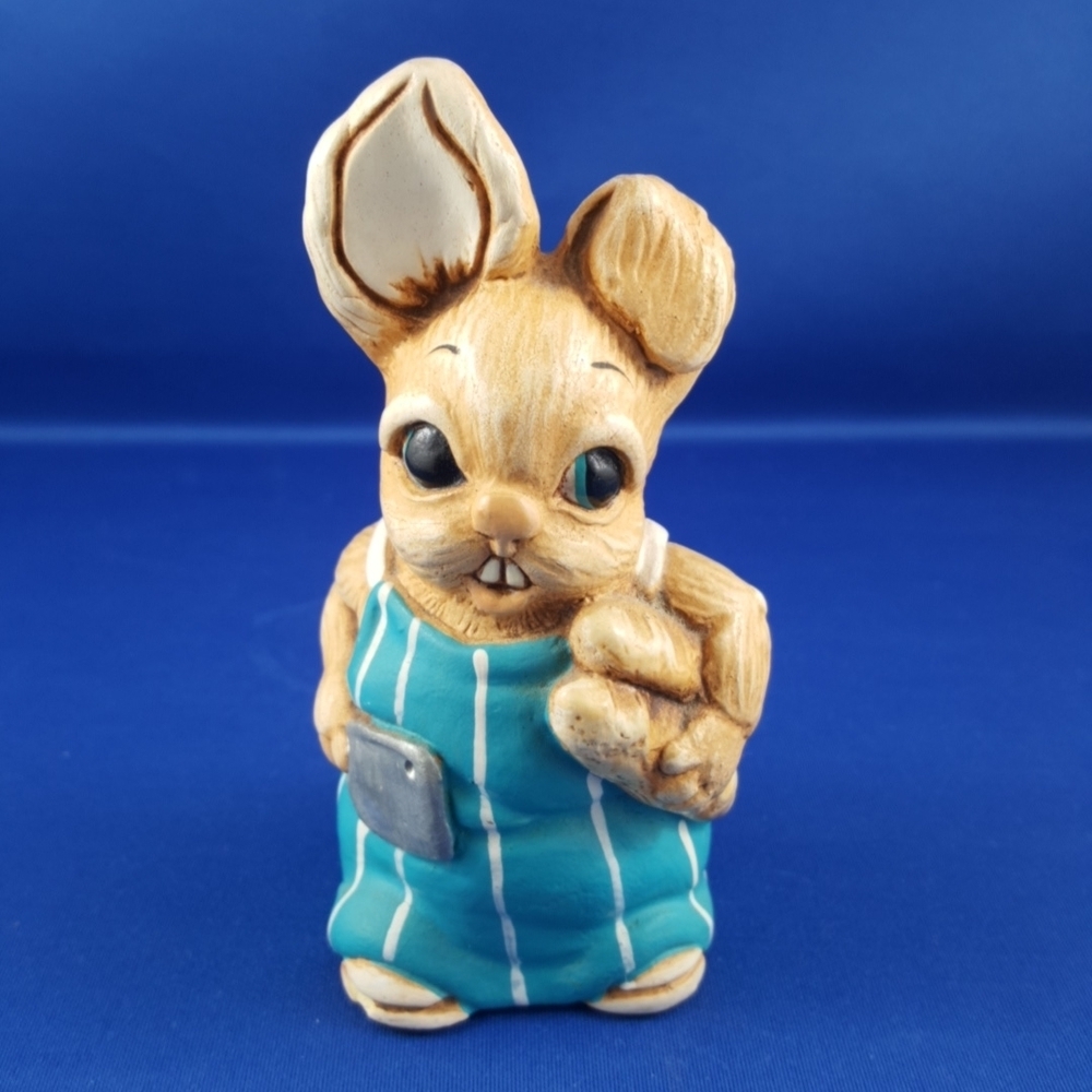 VTG Woodlander Bunny Figurine Cook or Baker - 4 in. tall